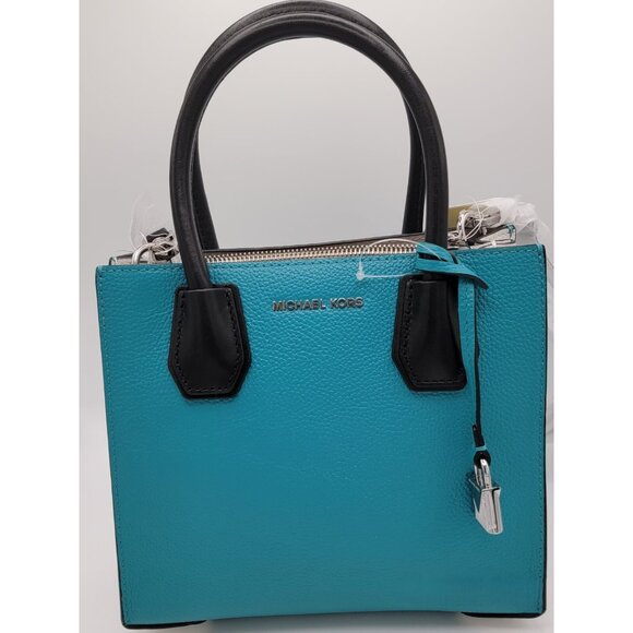 Michael Kors Mercer Pebbled Leather Crossbody Bag - Picture 2 of 14